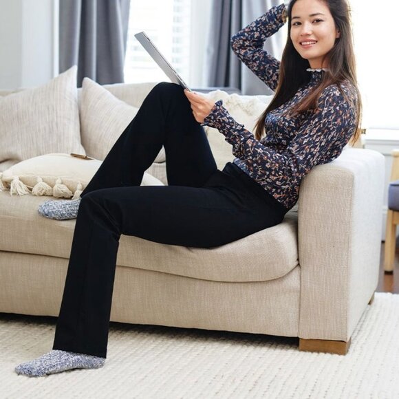 Betabrand Straight Leg Classic Yoga Dress Pant - Picture 5 of 5